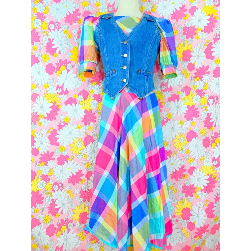 Groovy Vintage 70s psychedelic Cotton Sundress